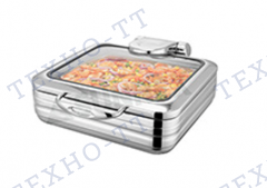 Что такое чафинг диш. 5 5l. Что такое чафинг диш фото. Что такое чафинг диш-5 5l. картинка Что такое чафинг диш. картинка 5 5l. Чтобы сохранить блюда горячими на витринах, при выездном обслуживания банкетов, удобно использовать не традиционные мармиты, а чафинг-диш. Он состоит из двух емкостей. В большую заливается вода и подогревается в ней электрическими ТЭНами или сухим спиртом. В нее ставится меньший контейнер, который оказывается погруженным в воду. В нем хранится еда, которую нужно подавать горячей через несколько часов. Контейнер для еды может иметь одно отделение или несколько, для одновременного хранения нескольких блюд. Крышка может быть стеклянной, что позволяет выставлять чафинг-диш на витрину кафе, столовой, ресторана.